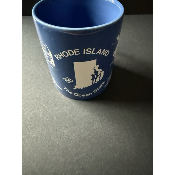 Rhode Island Ceramic Mug Cup Lighthouse Blue Coastal Cottagecore Nautical - Picture 1 of 7